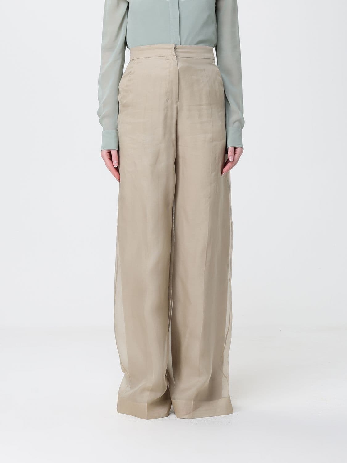 Max Mara Silk Flared Trousers