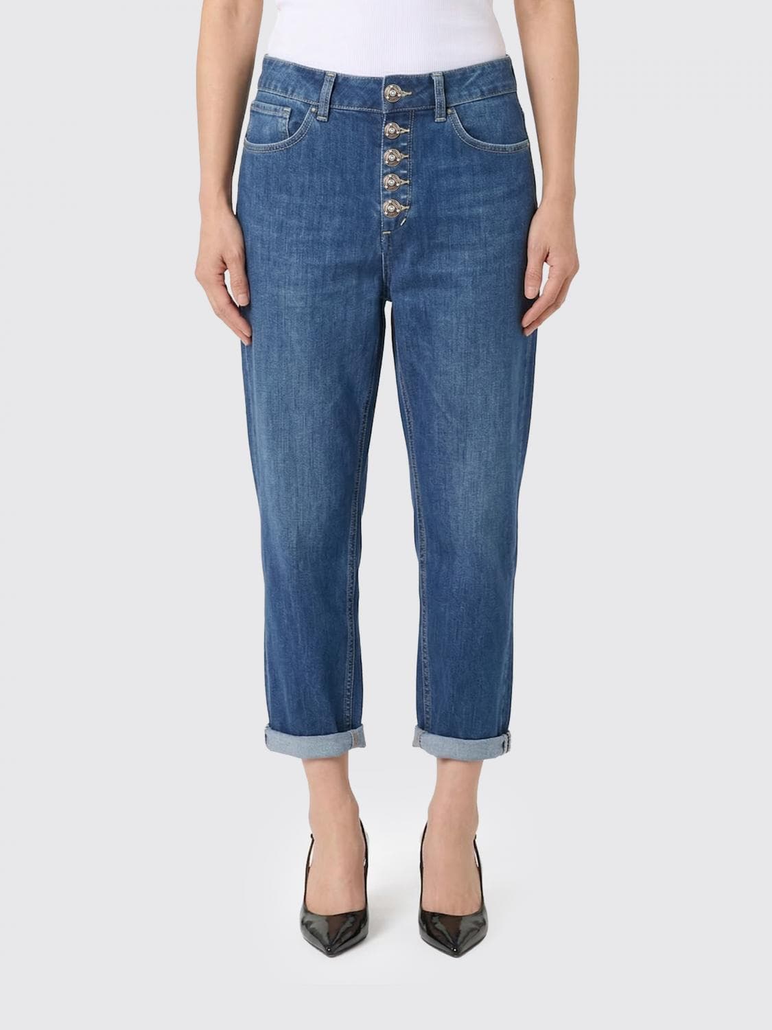 Dondup Cropped Fit Denim Jeans