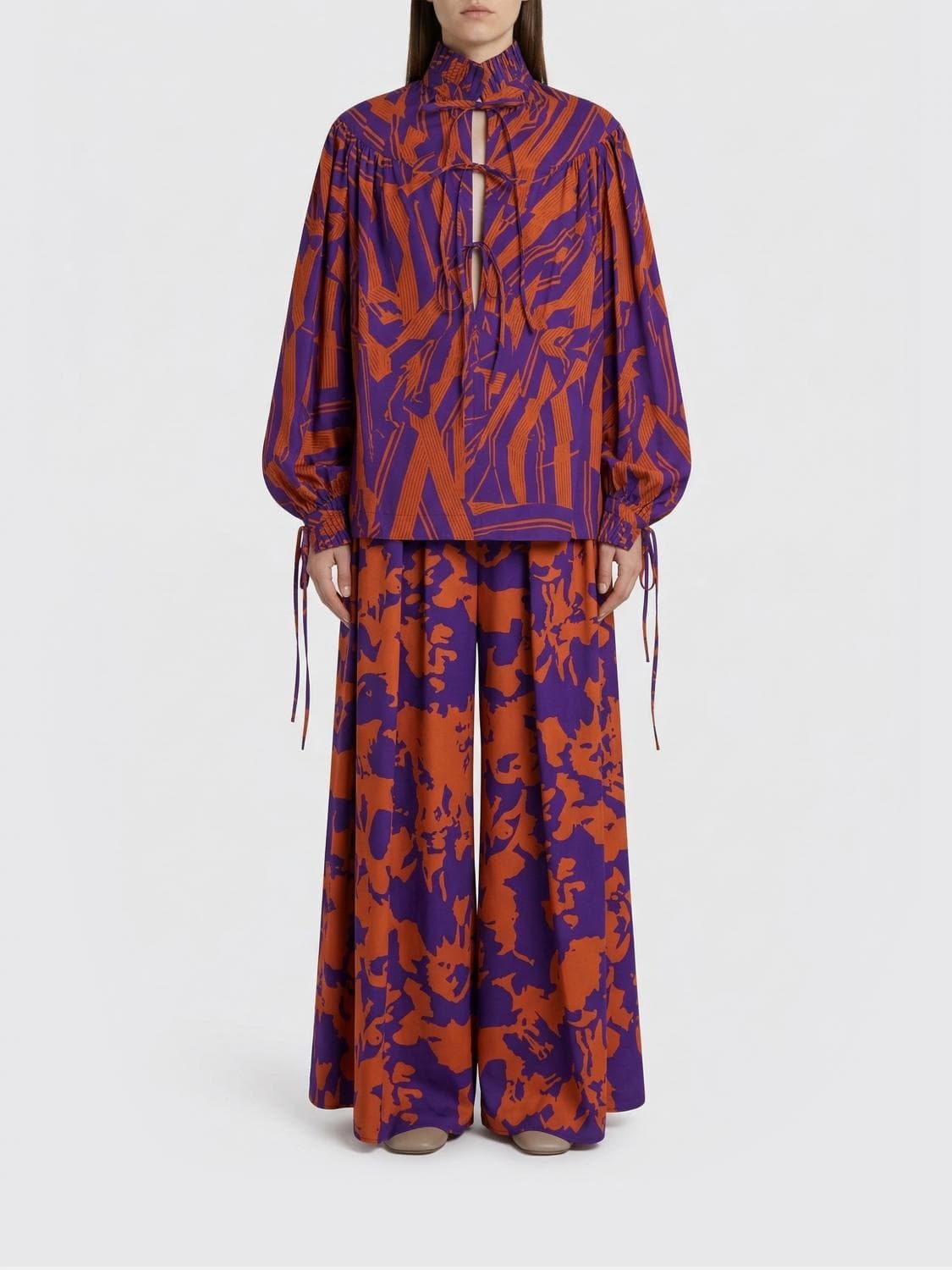 Dries Van Noten Printed Cotton Blouse