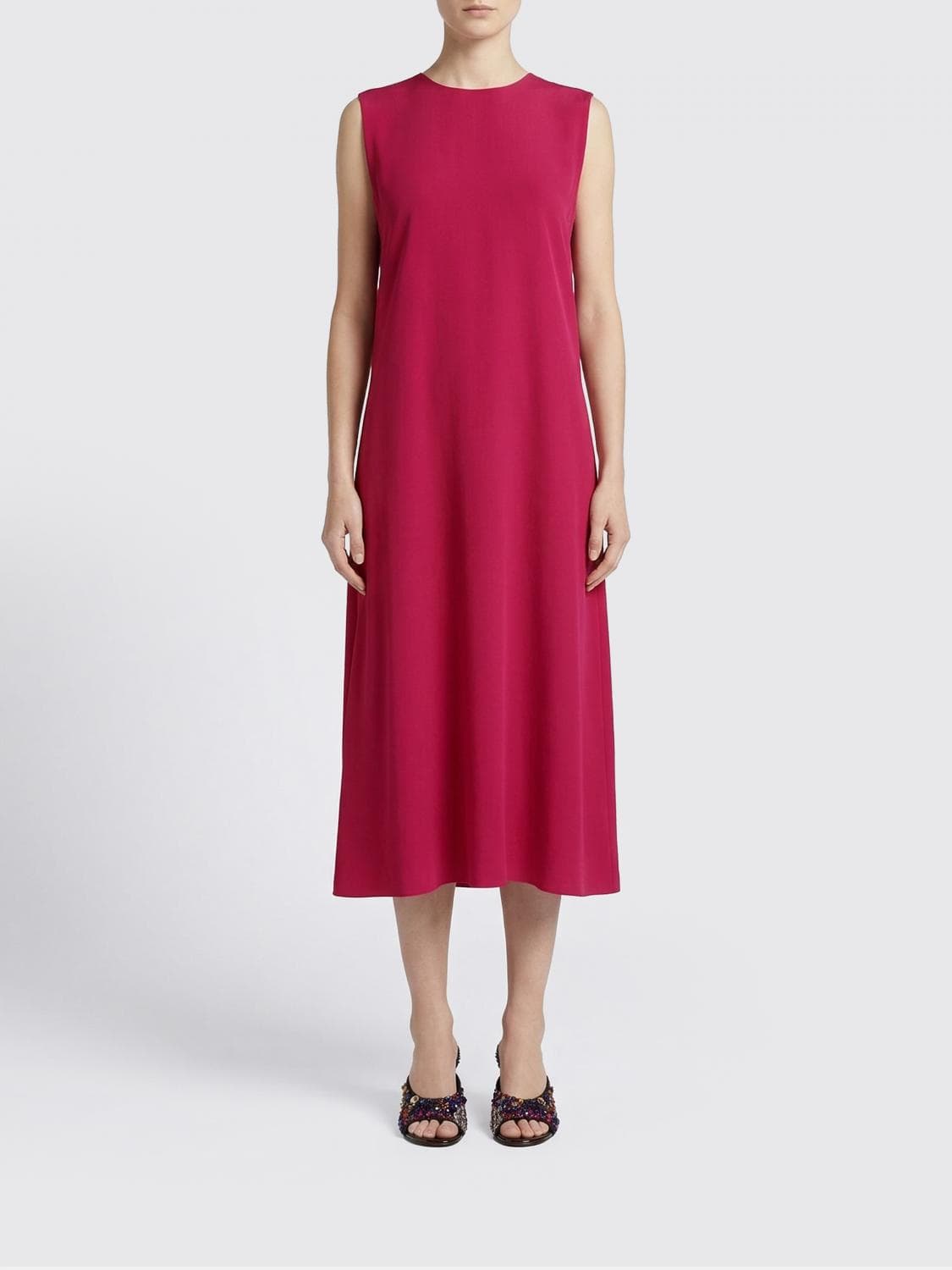 Dries Van Noten Satin Midi Dress