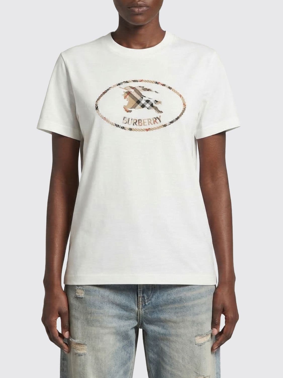 Burberry Cotton T-Shirts with Logo