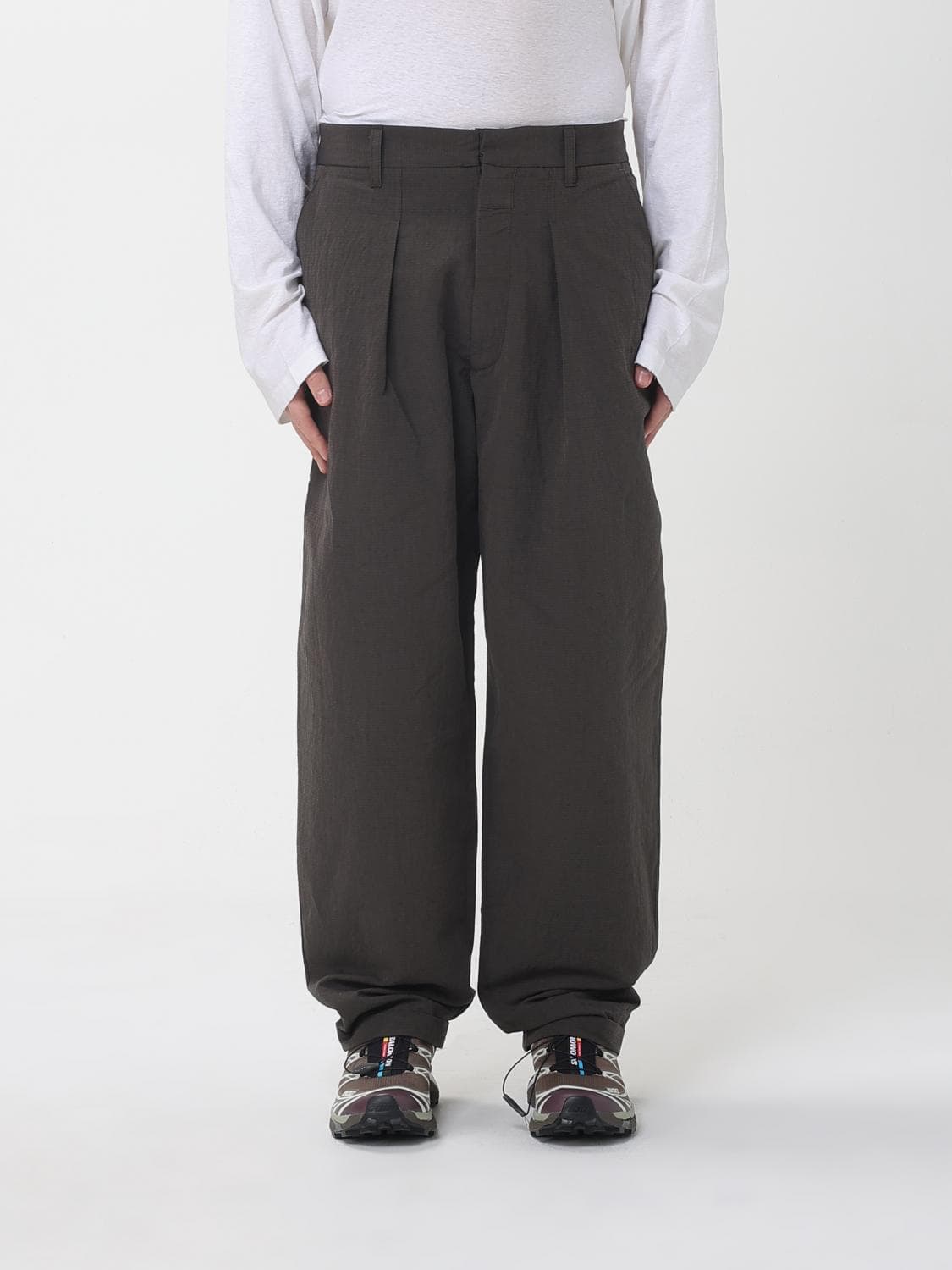 Ranra Cotton Blend Wide-Leg Trousers