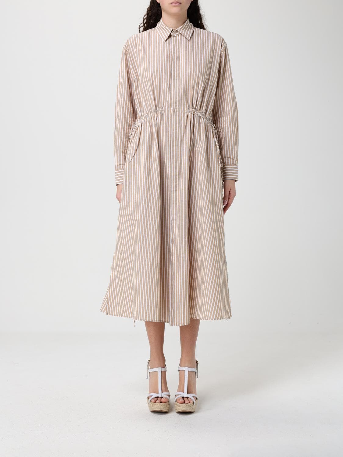 Polo Ralph Lauren Striped Cotton and Linen Shirtdress