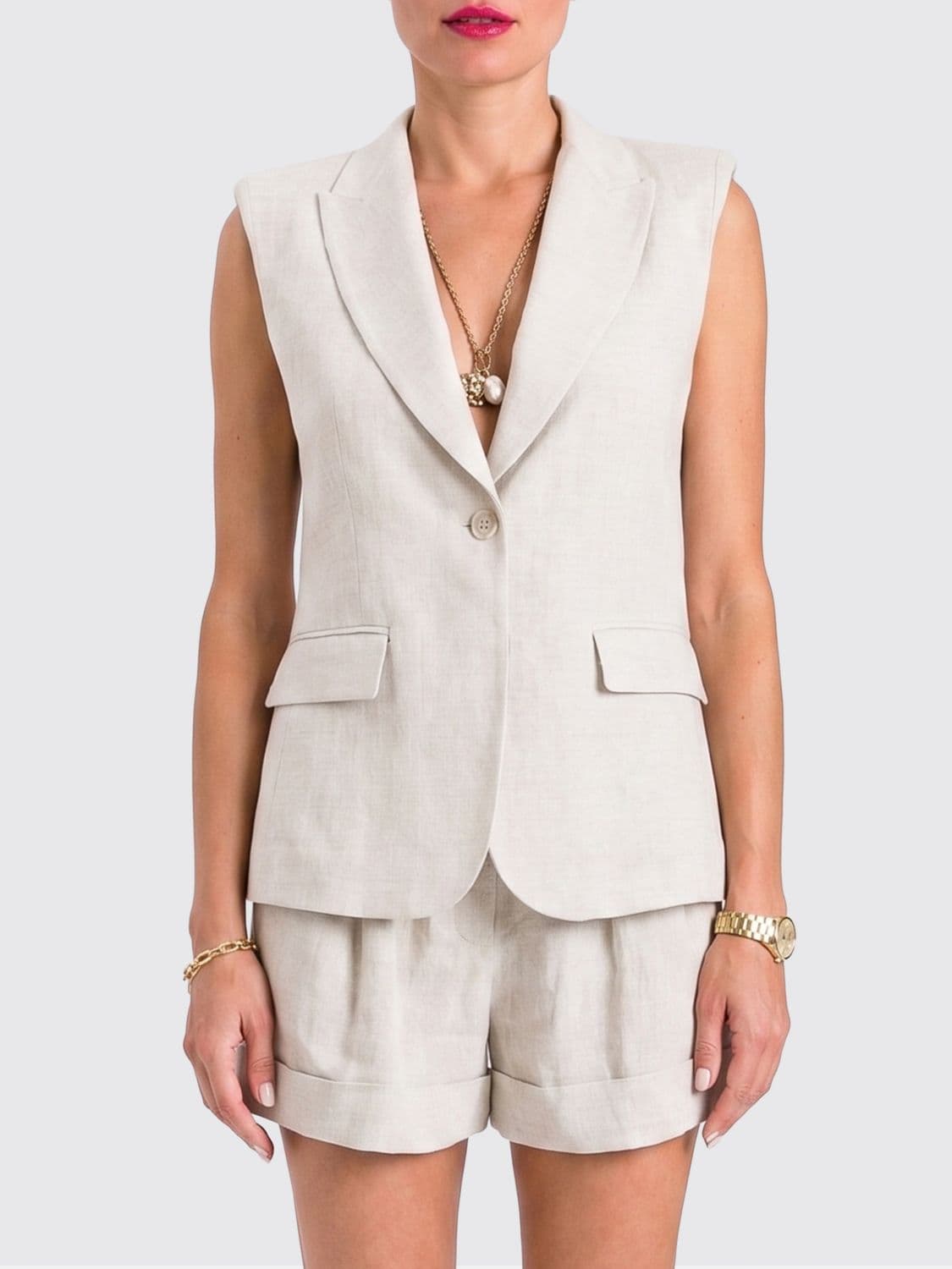 Twinset Linen Blend Vest