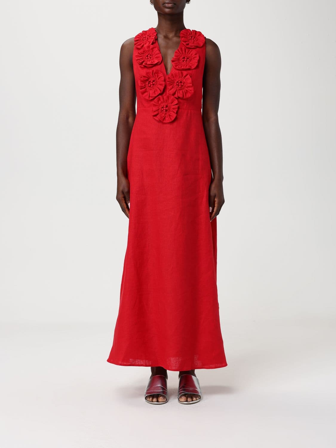 Farm Rio Long Linen Dress · XS