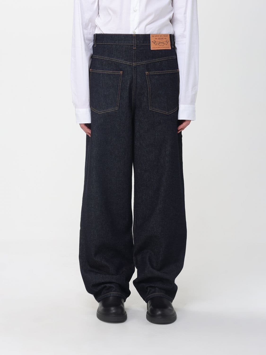 Moschino Couture Denim Wide-Leg Jeans