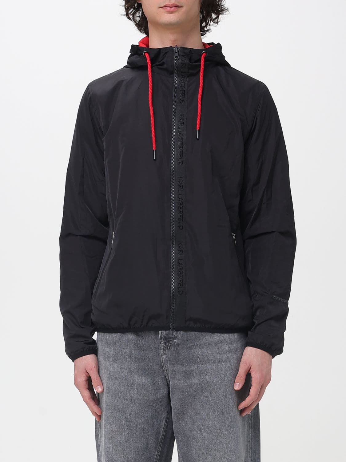 Karl Lagerfeld Hooded Windbreaker Jacket