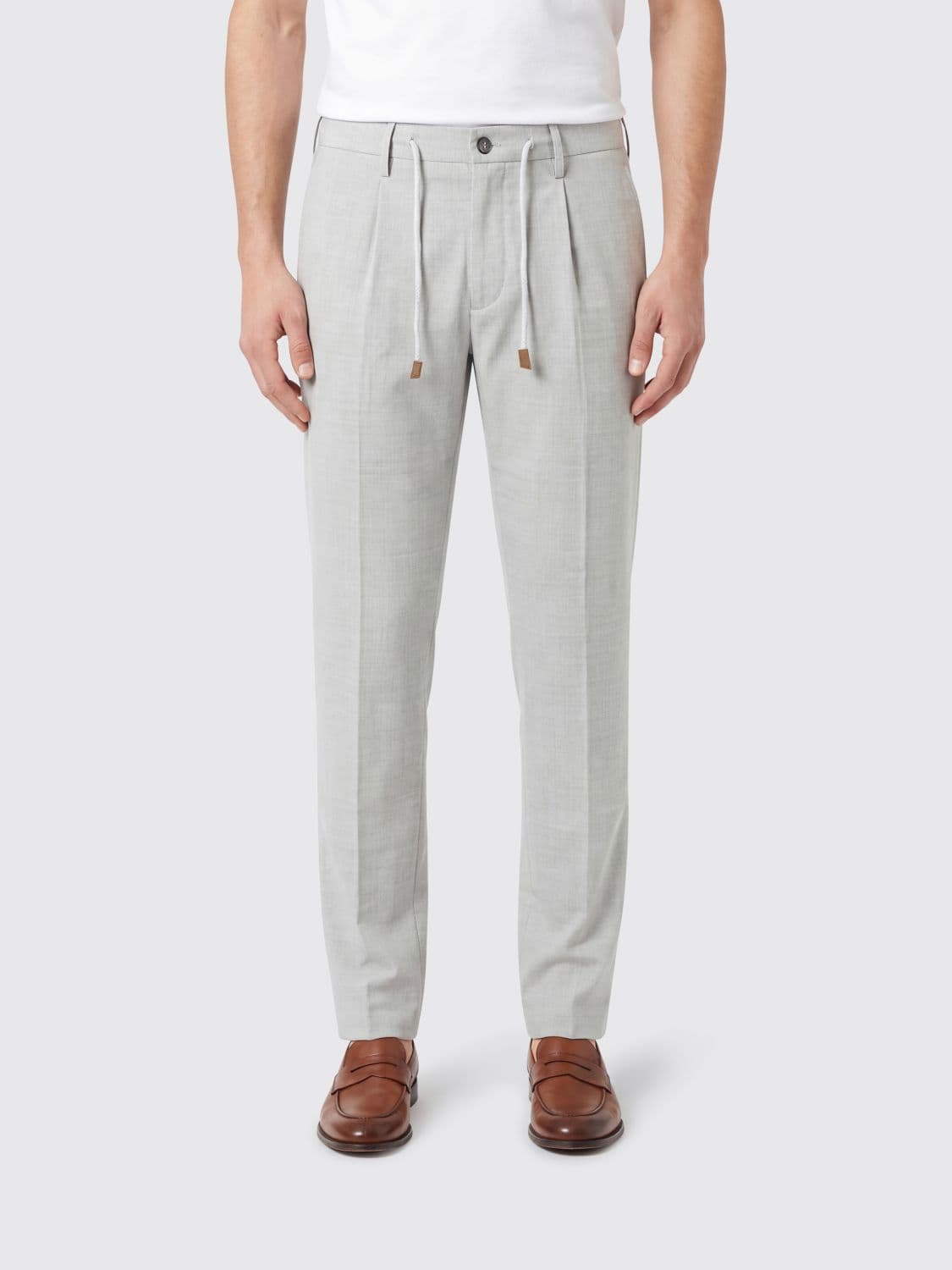 Eleventy Wool Drawstring Trousers · 33