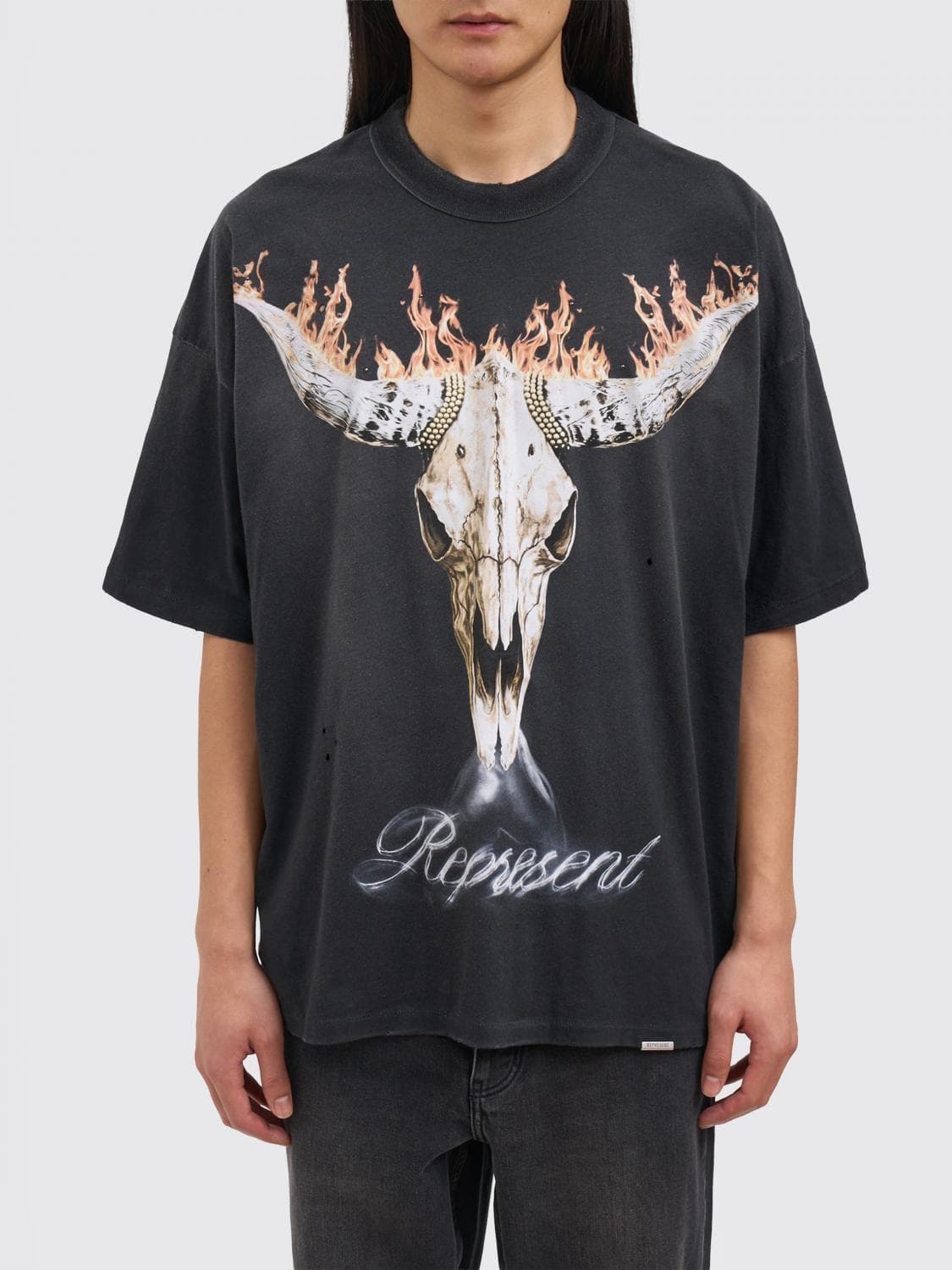 Represent Printed Cotton Oversized T-Shirt