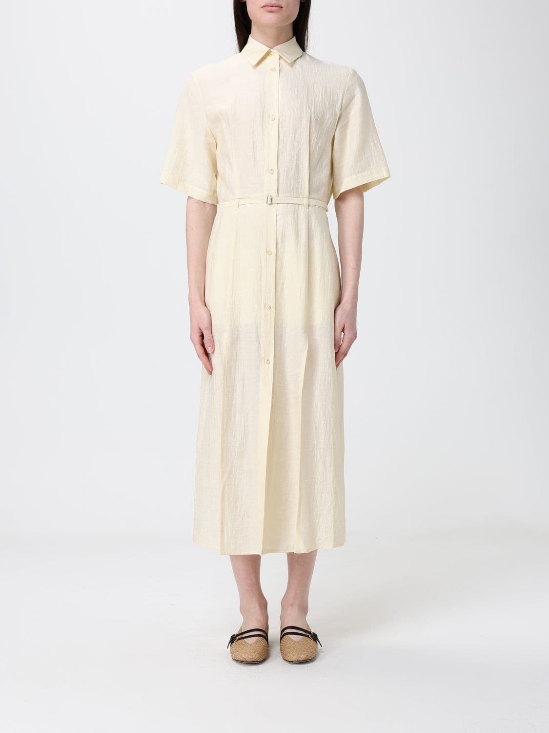 Tela Linen Blend Chemisier Dress