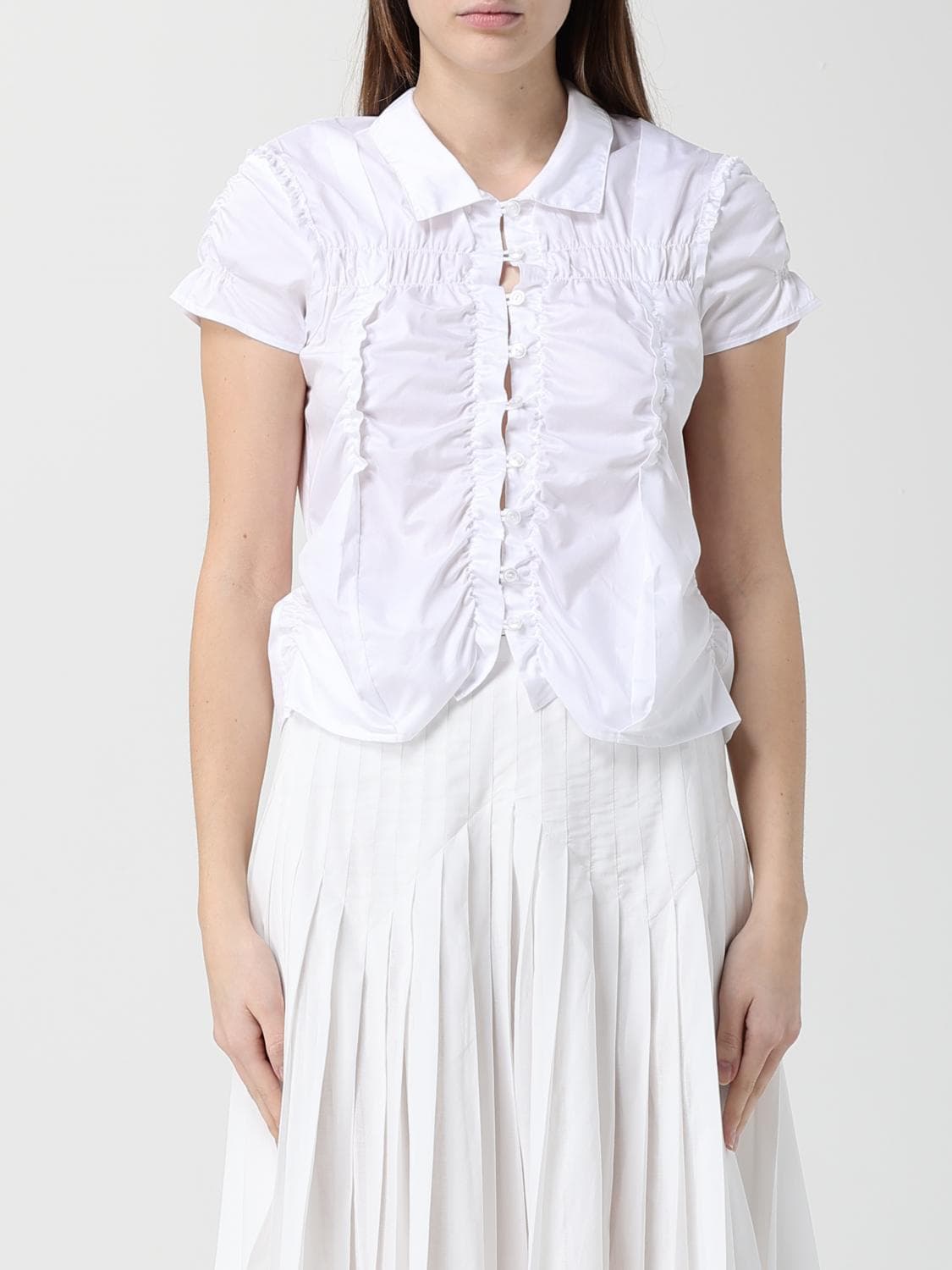 Low Classic Ruched Cotton Shirt · M