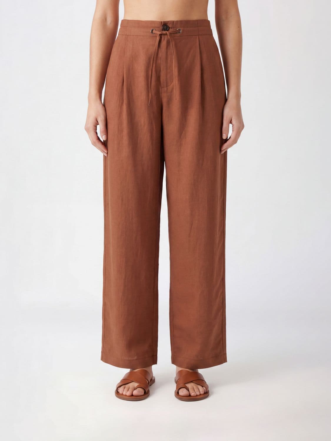 Brunello Cucinelli Viscose and Linen Trousers