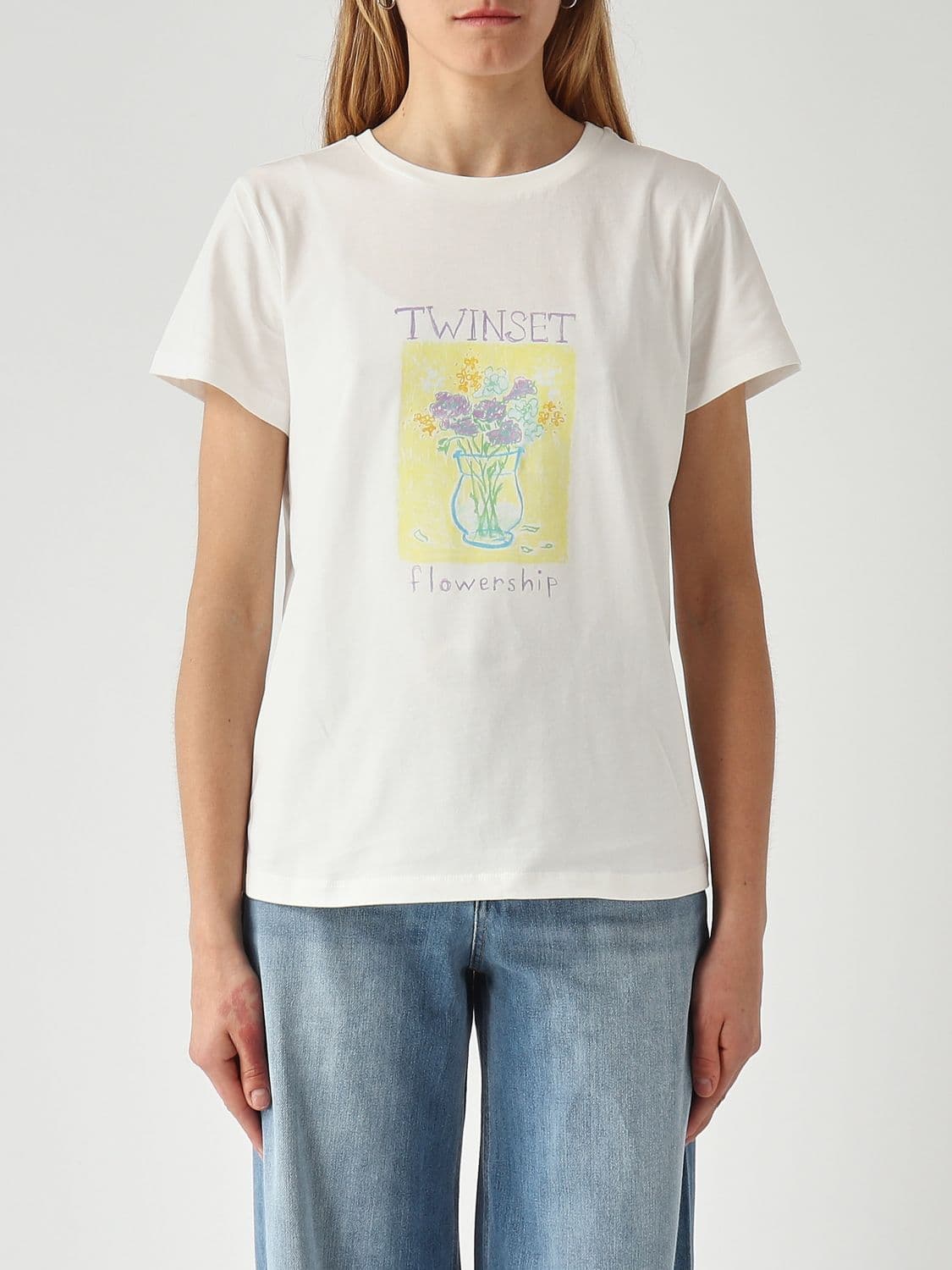 Twinset Floral Cotton T-shirts