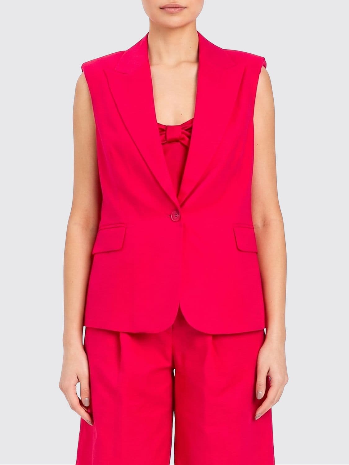 Twinset Single Breasted Linen Vest