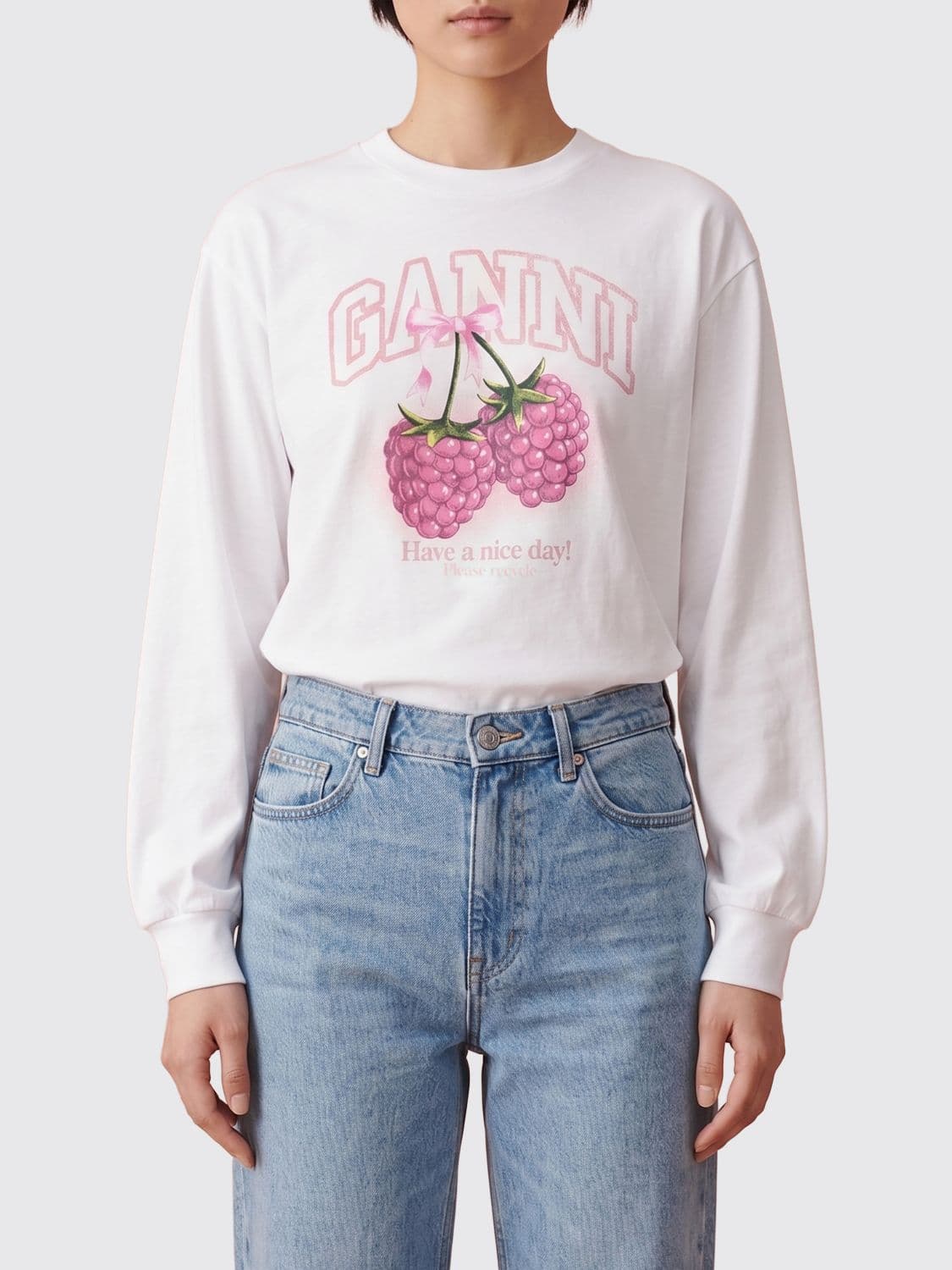 Ganni Printed Cotton T-shirts