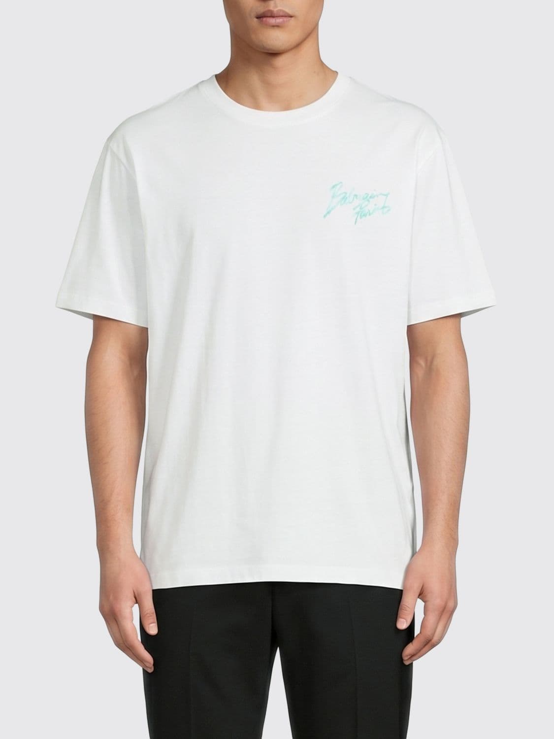 Balmain Cotton T-shirt with Logo