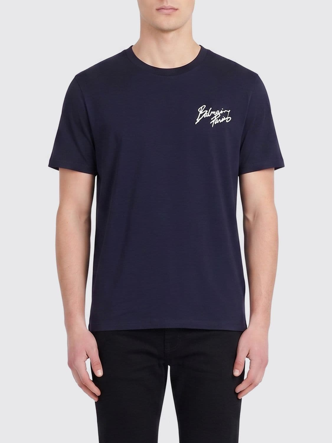 Balmain Cotton T-shirt with Logo