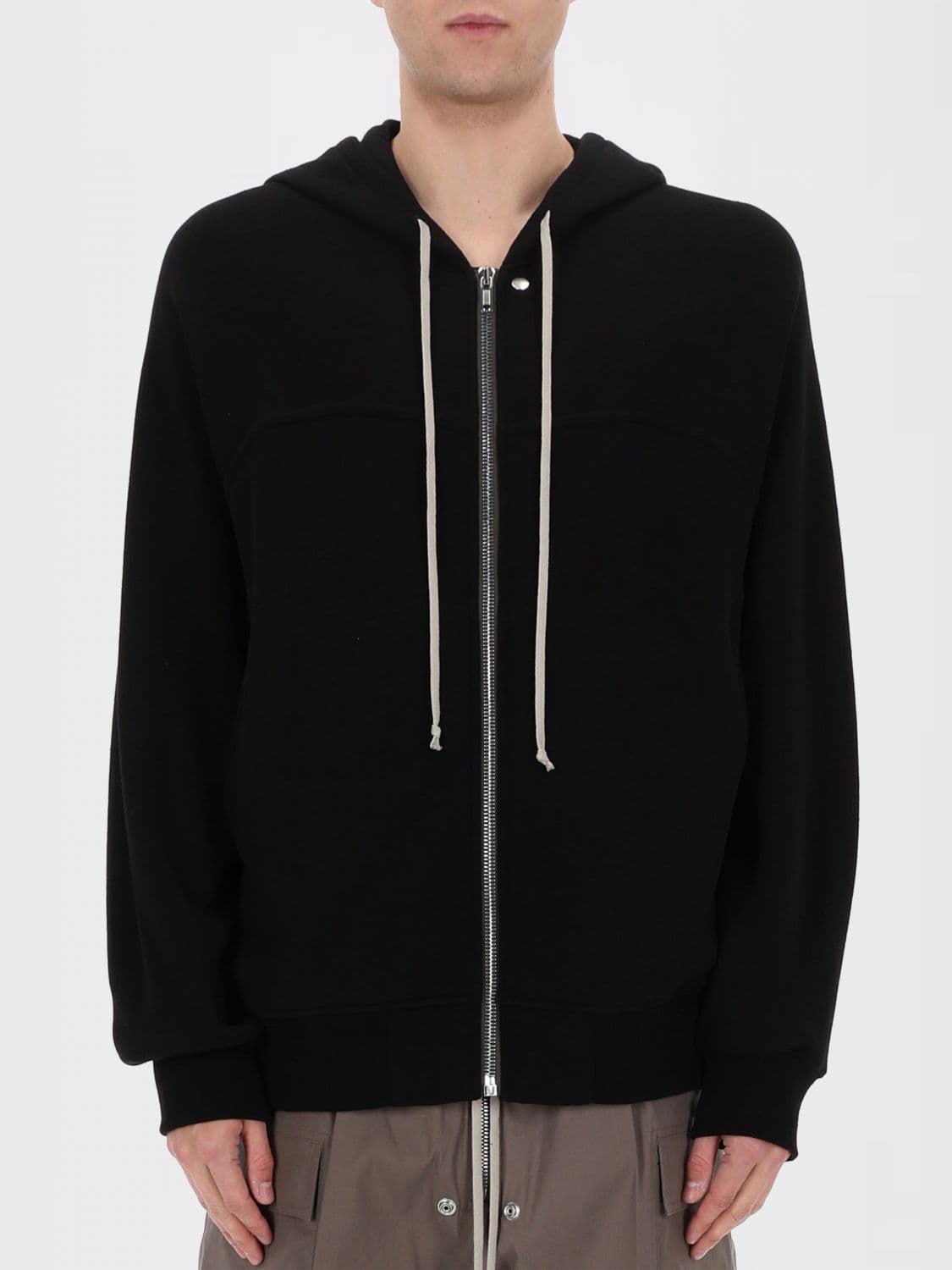 Rick Owens Cotton Zip-Up Hoodie · L