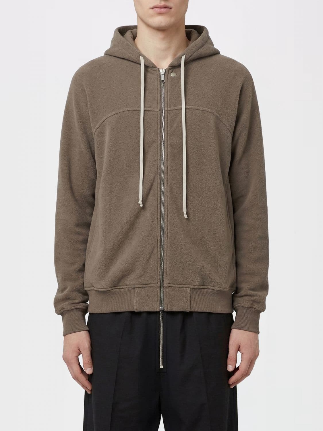 Rick Owens Cotton Zip-Up Hoodie · L