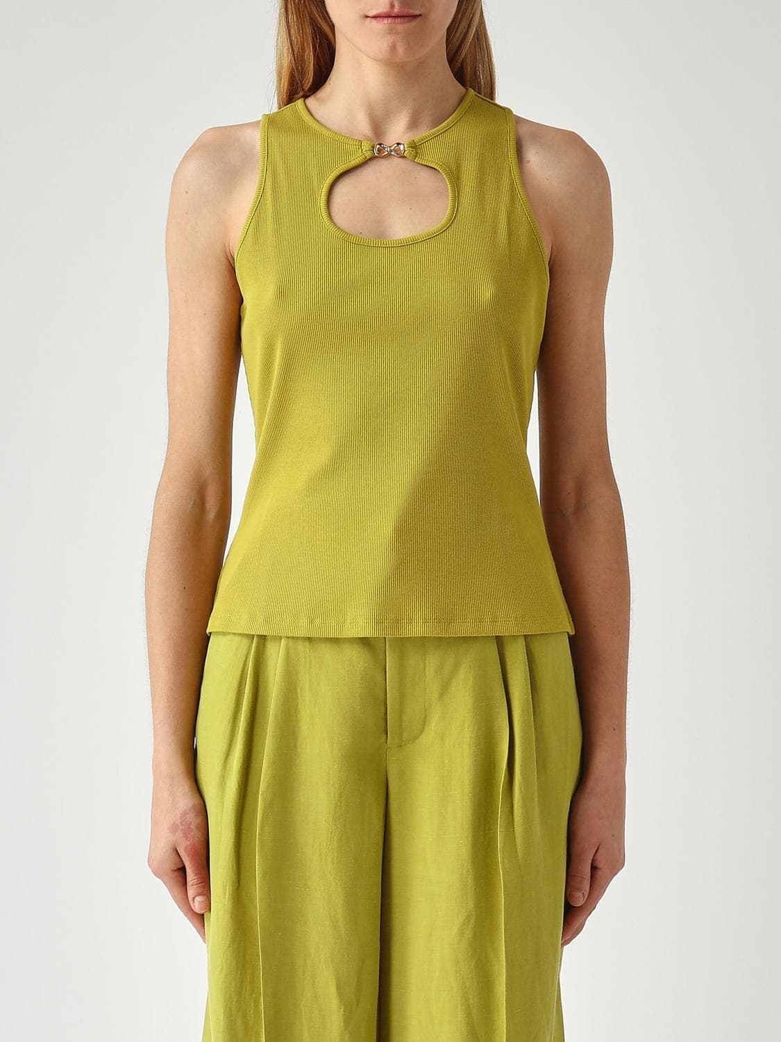 Twinset Ribbed Cotton Top