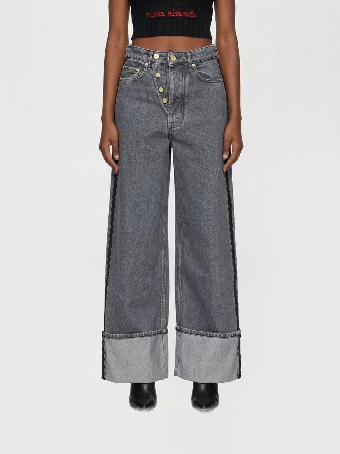 Ganni Denim Wide-Leg Jeans