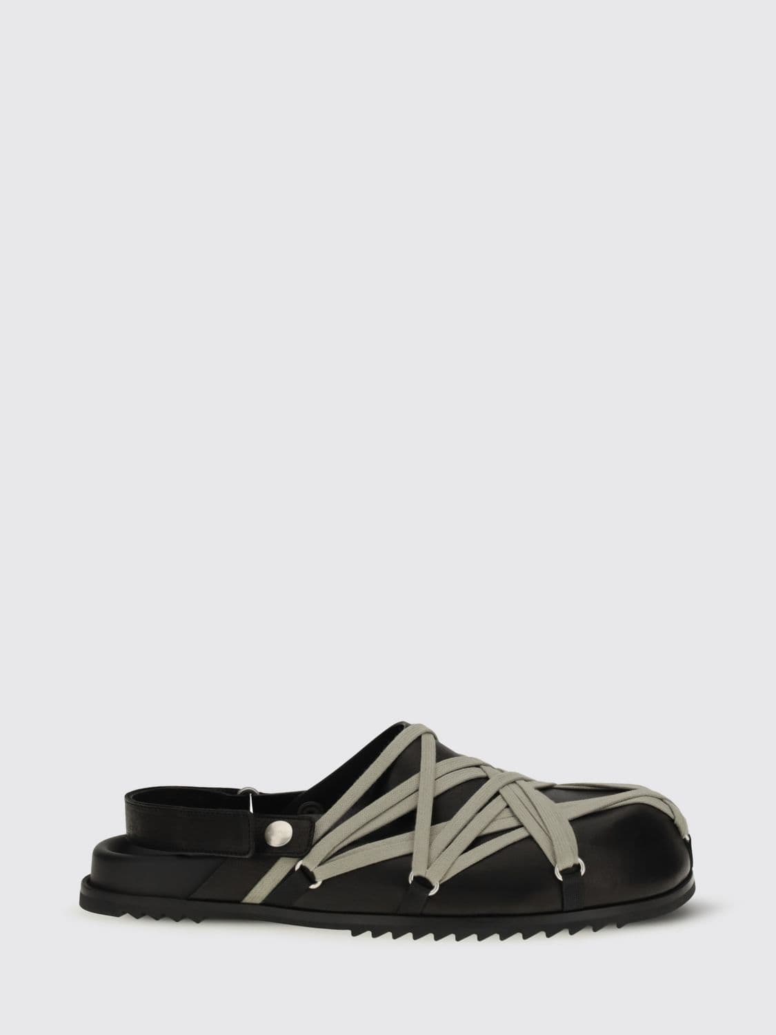 Rick Owens Leather Megalace Mules