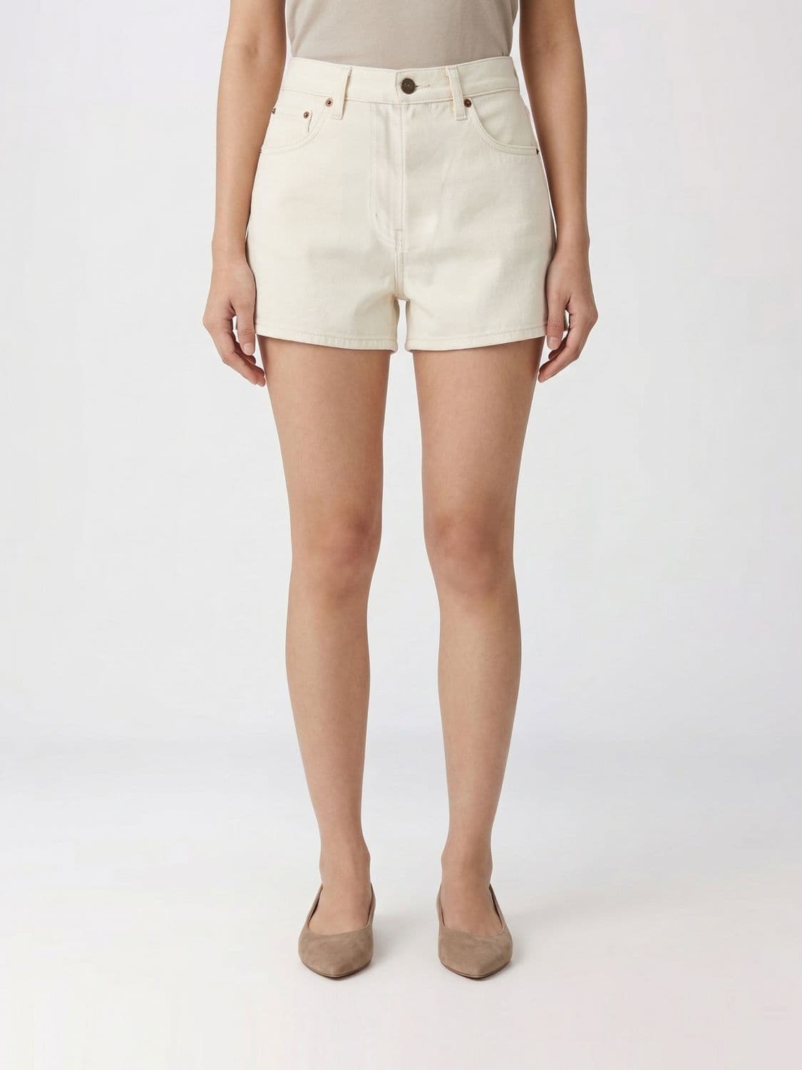 Valentino Cotton Denim Shorts