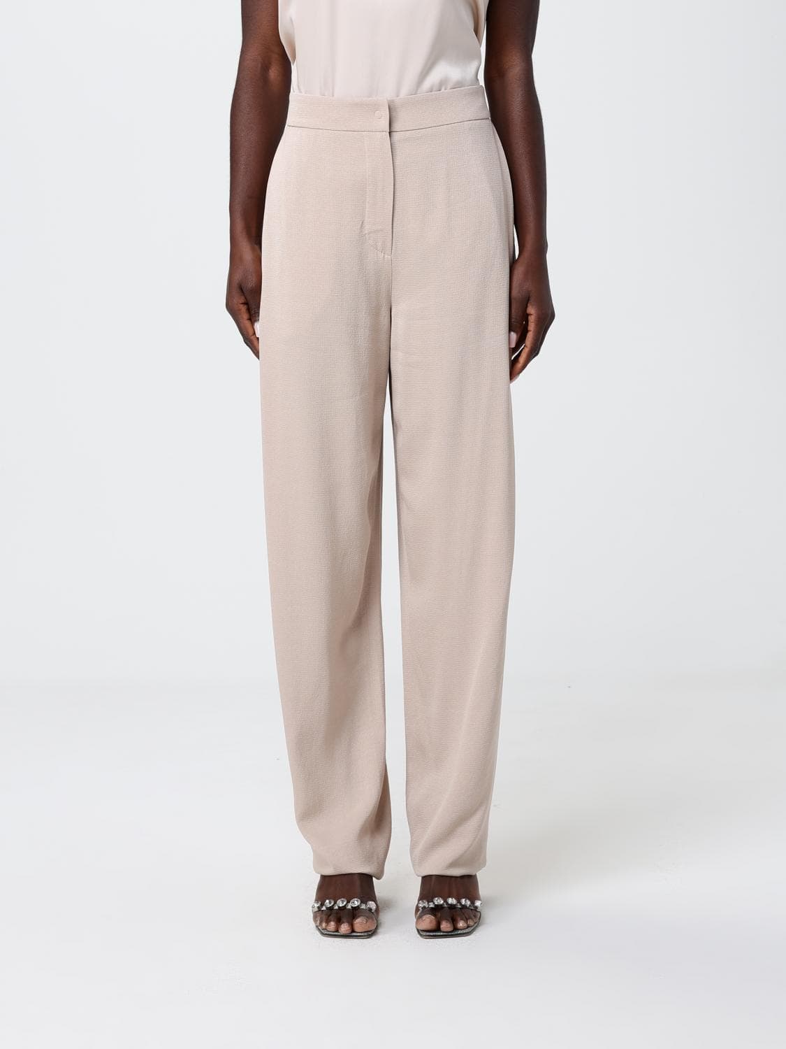 Emporio Armani Straight Trousers in Viscose