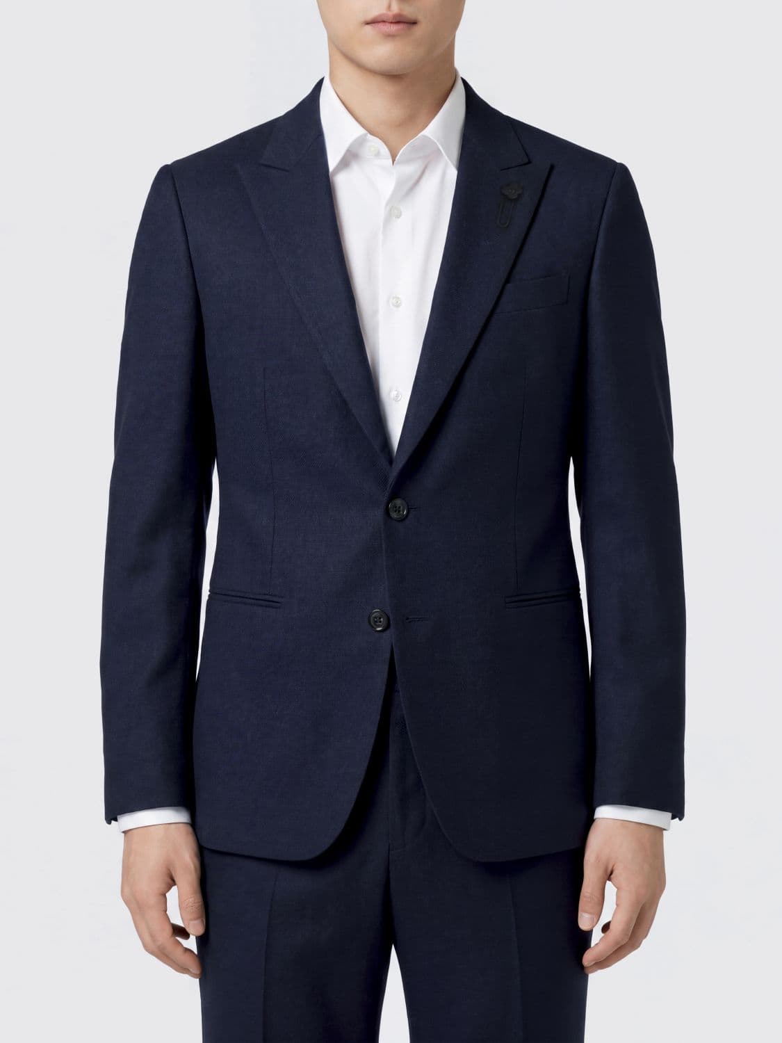 Lardini Single-Breasted Virgin Wool Blazer