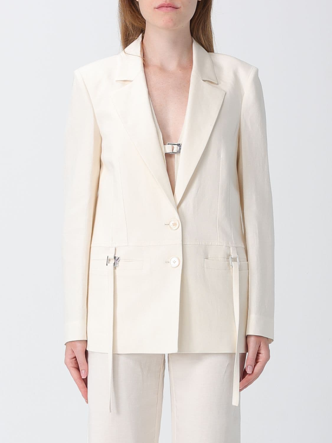 Patrizia Pepe Jacket Woman color Natural