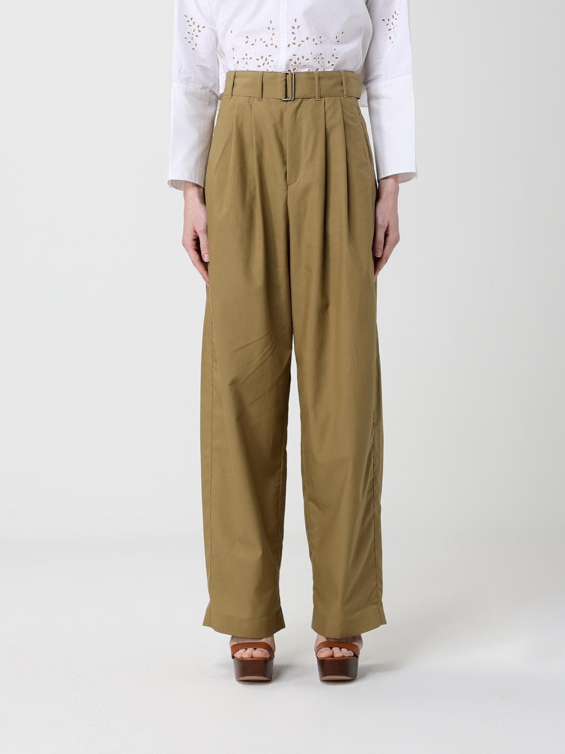 Soeur Cotton Wide Leg Trousers