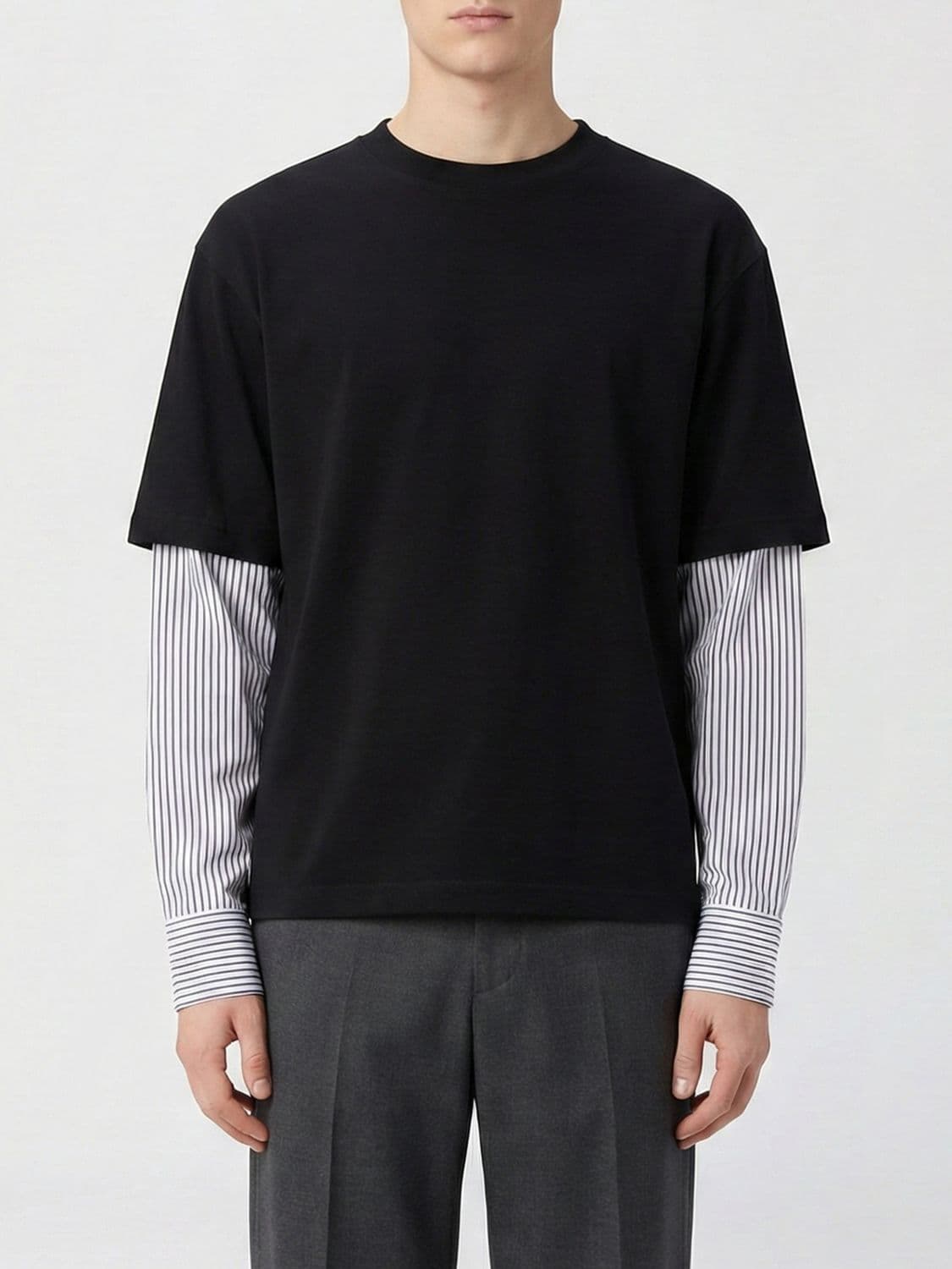 Jil Sander Cotton T-Shirt With Shirt Sleeves