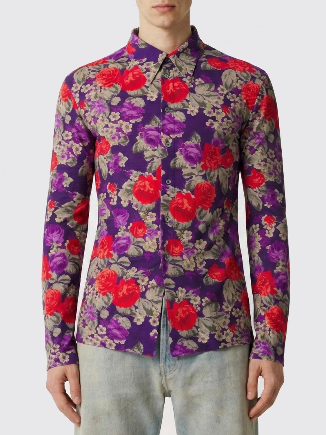 Acne Studios Viscose Shirt With Floral Print