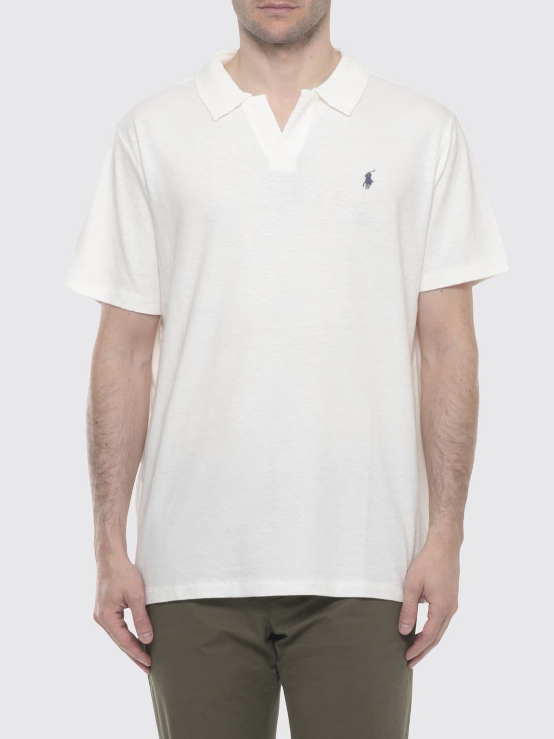 Polo Ralph Lauren Cotton And Linen Polo Shirt With Logo