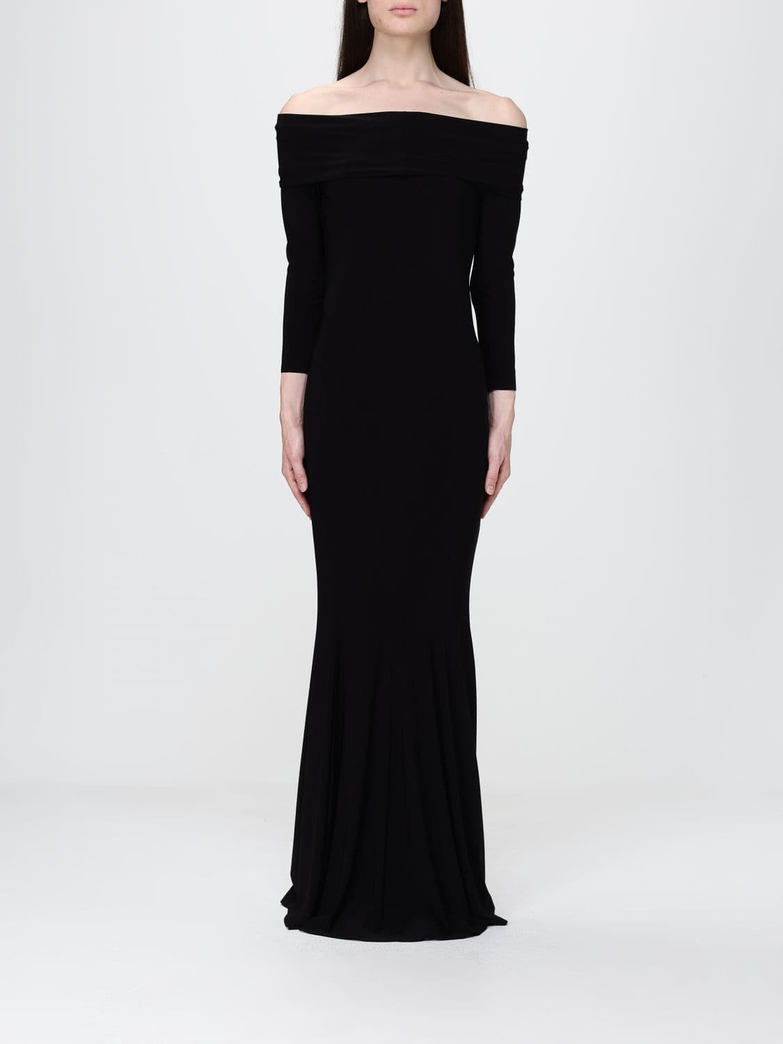 Norma Kamali Stretch Jersey Long Dress
