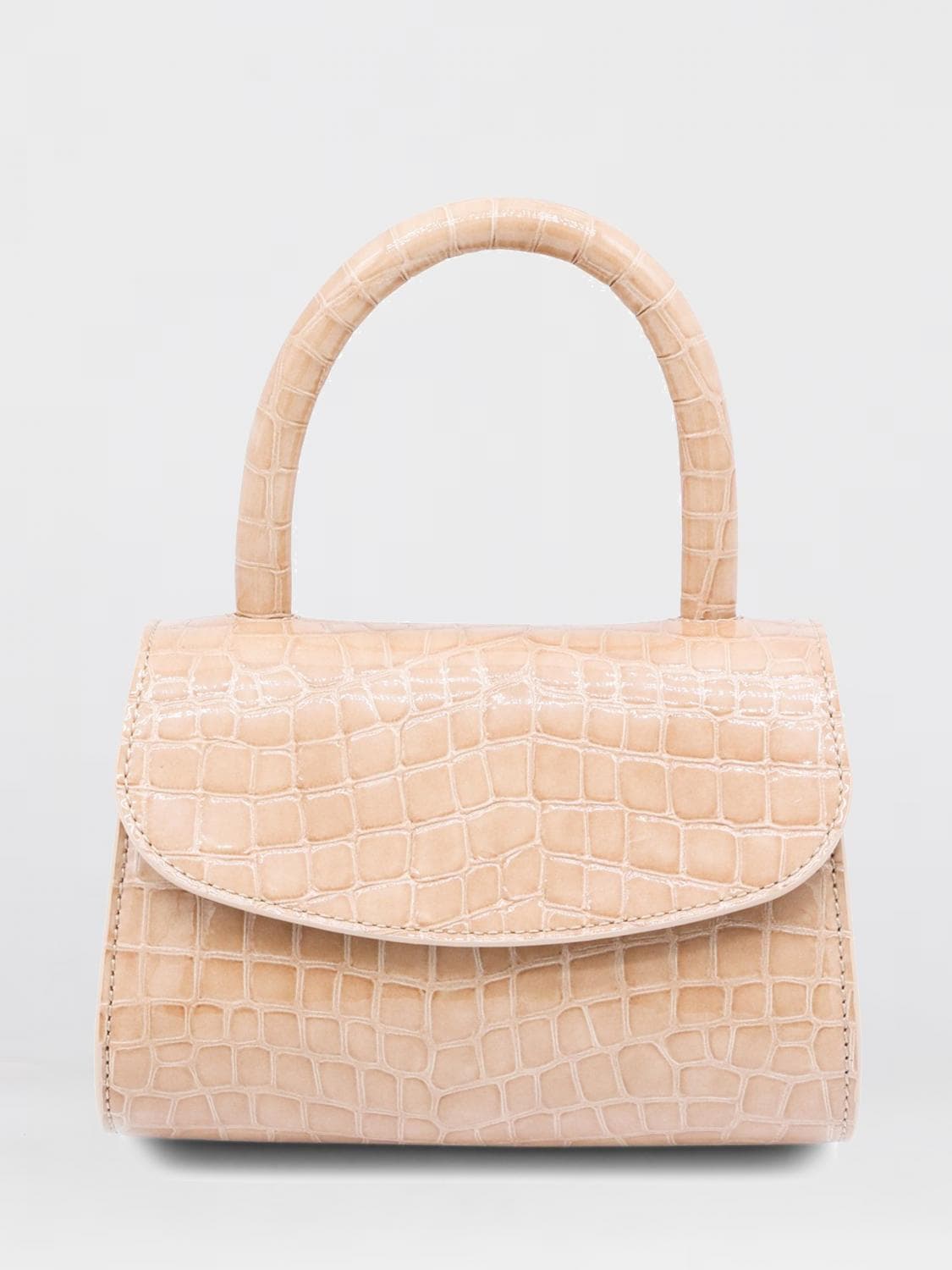 By Far Mini 2.0 Croc Print Leather Bag