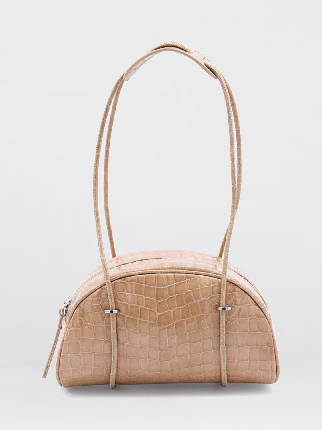 By Far Kimberly Croc Print Leather Bag