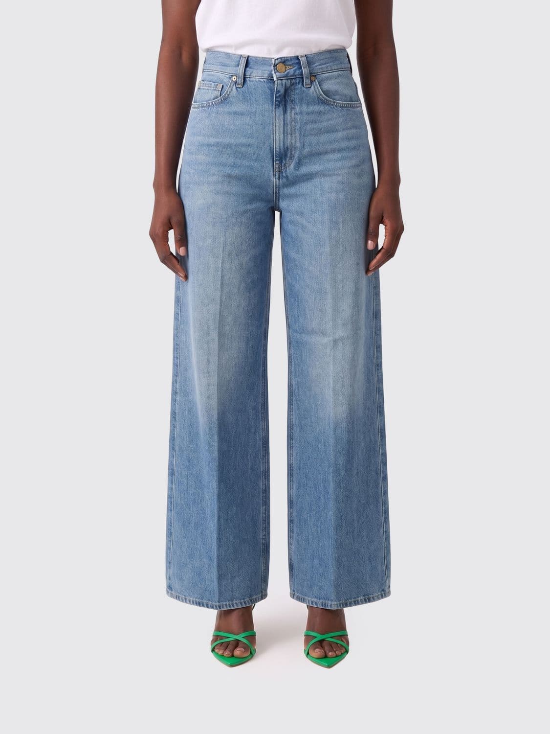 Pt Torino Palazzo Cotton Denim Jeans