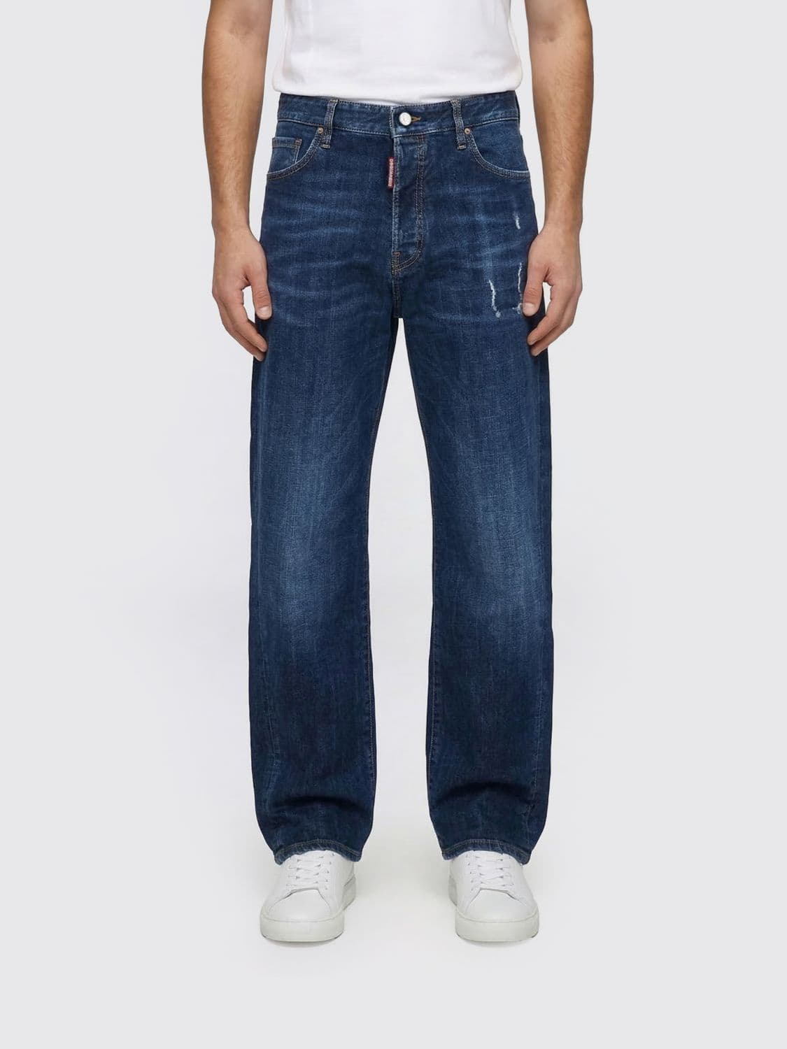 Dsquared2 Straight Cotton Denim Jeans