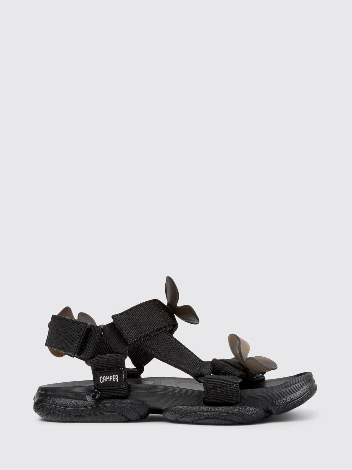 Camper Karst Recycled Polyester Sandals with Applied Flowers · 38