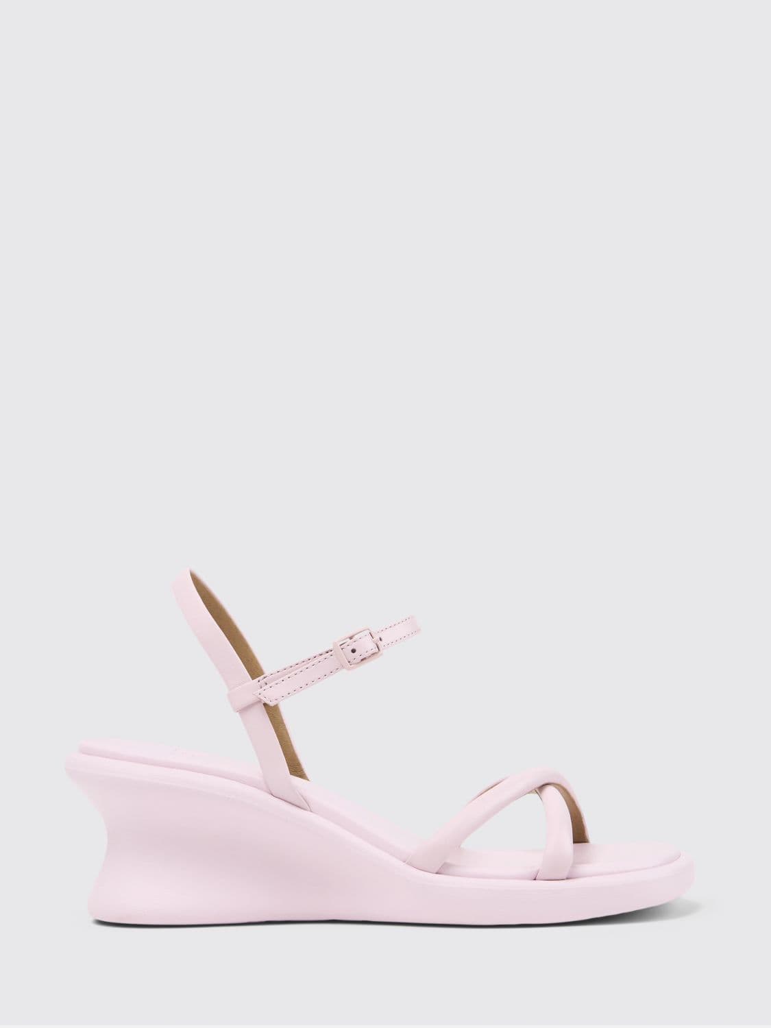 Camper Louise Leather Wedge Sandals