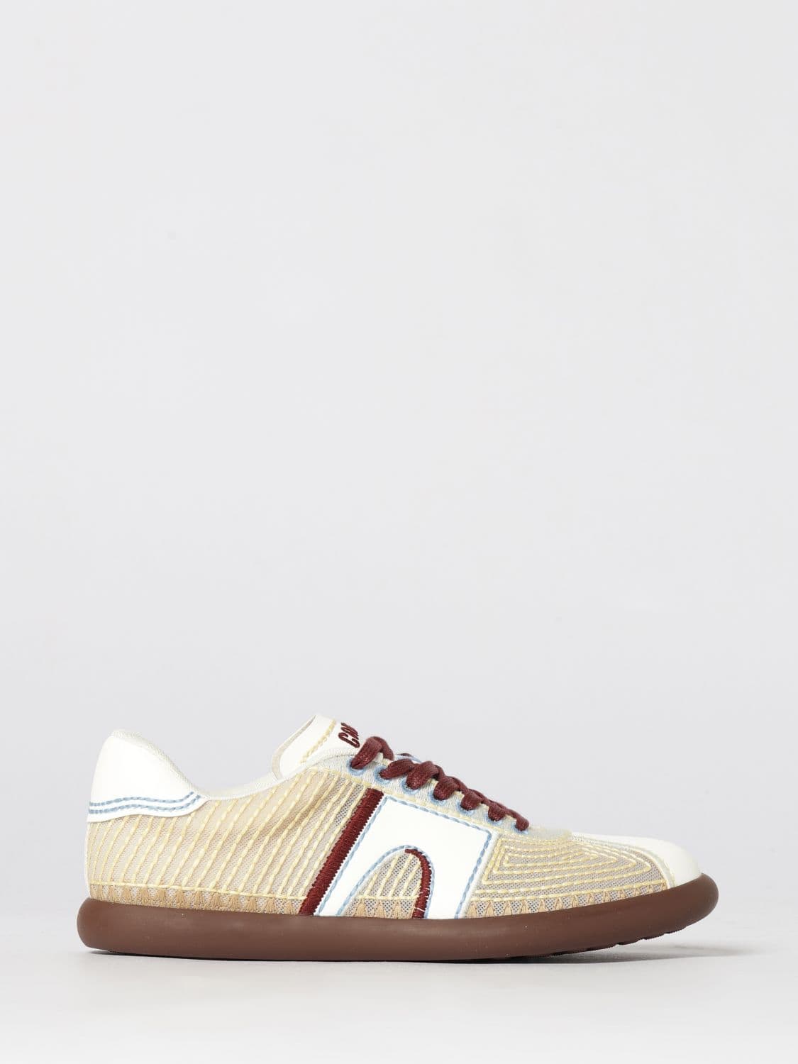 Camper Pelotas Soller Leather and Recycled Polyester Sneakers with Thread Stitching