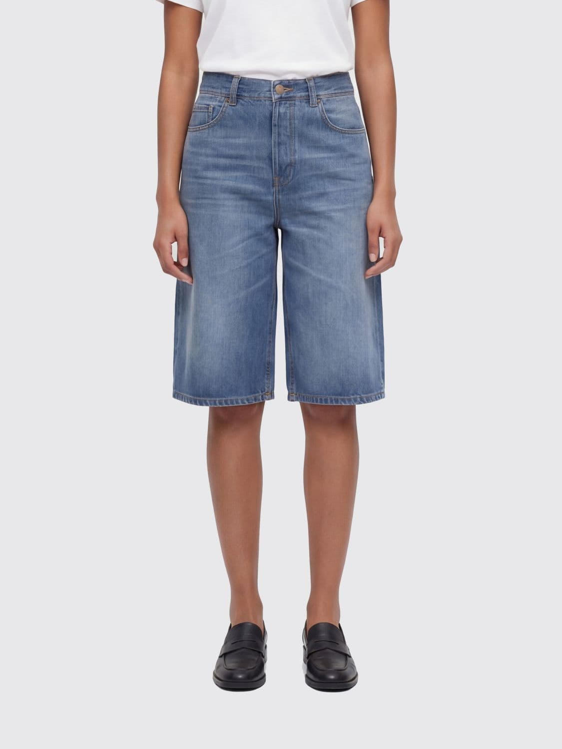 Haikure Cotton Denim Shorts
