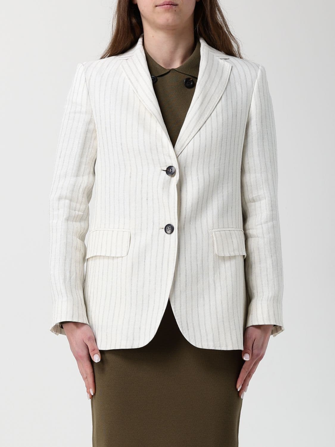 Max Mara Double-Breasted Linen Blazer
