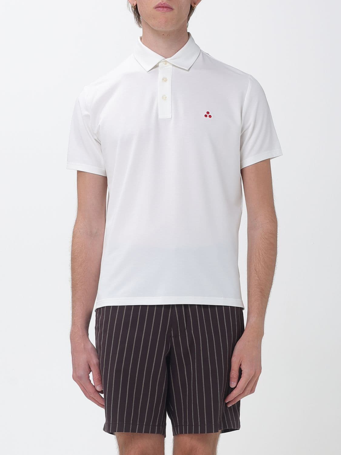 Peuterey Cotton and Silk Blend Polo Shirt