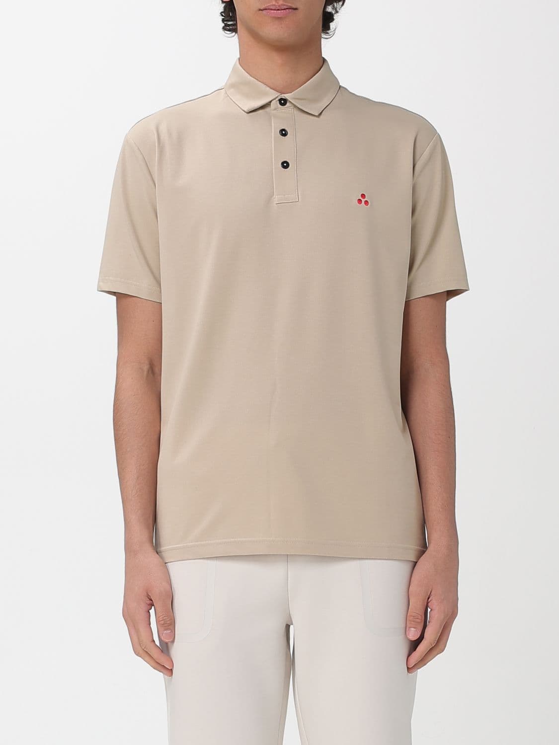 Peuterey Cotton and Silk Blend Polo Shirt