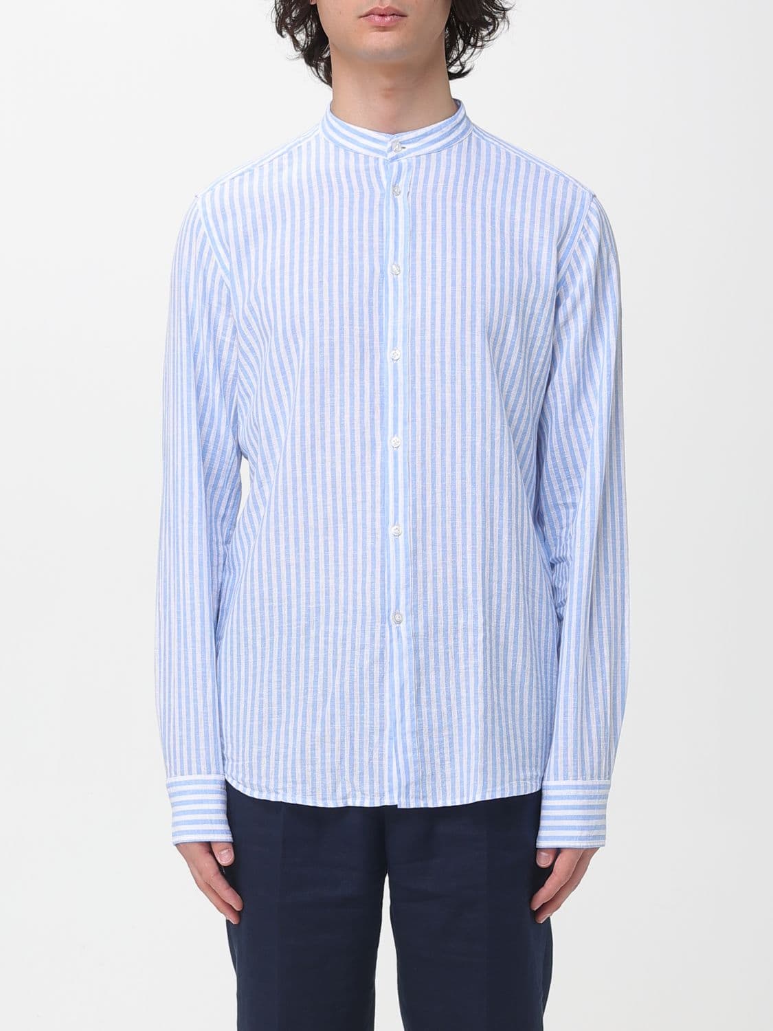 Manuel Ritz Linen and Cotton Casual Shirt · 43