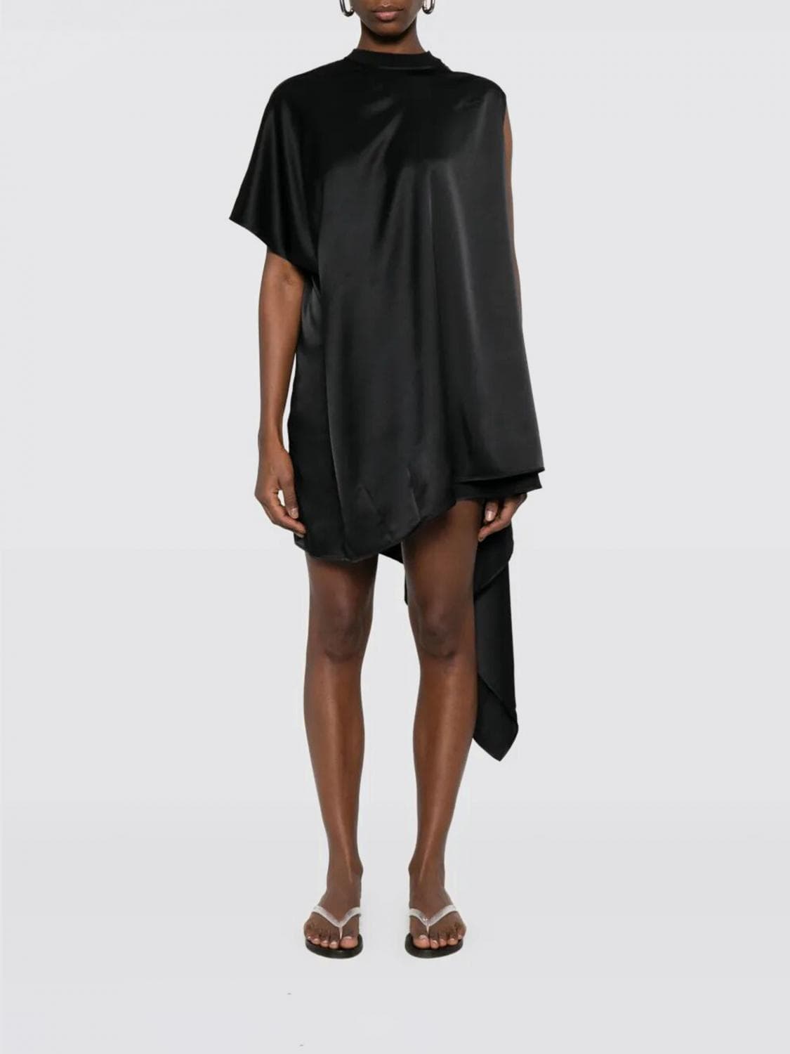 Coperni Asymmetric Satin Dress