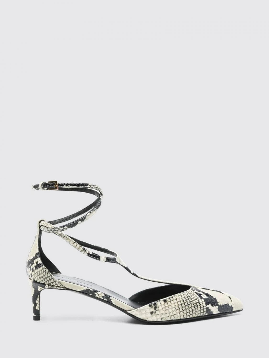 Khaite Mia Python Print Leather Pumps
