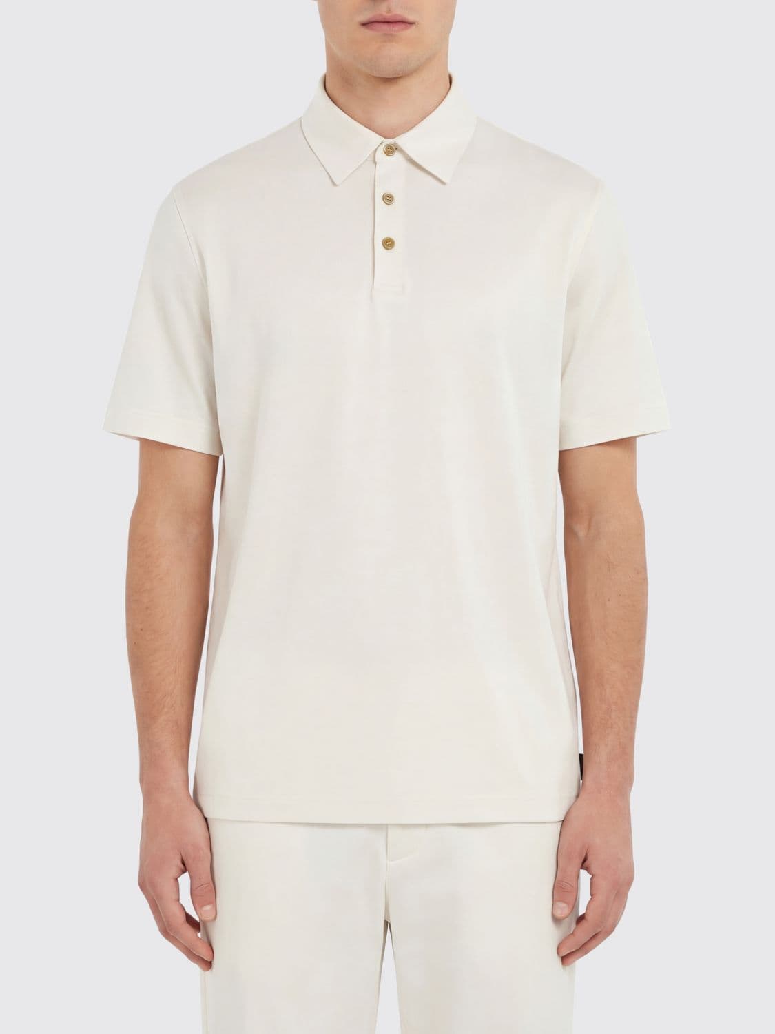 Zanone Cotton and Silk Polo Shirt